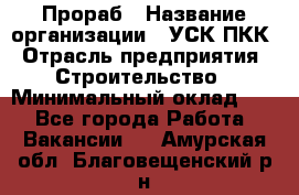 Прораб › Название организации ­ УСК ПКК › Отрасль предприятия ­ Строительство › Минимальный оклад ­ 1 - Все города Работа » Вакансии   . Амурская обл.,Благовещенский р-н